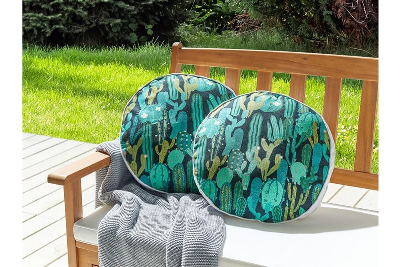 Ruffano Utendørspute 40 cm Rund - Grønnblå - Hagemøbler & utemiljø - Puter - Hageputer