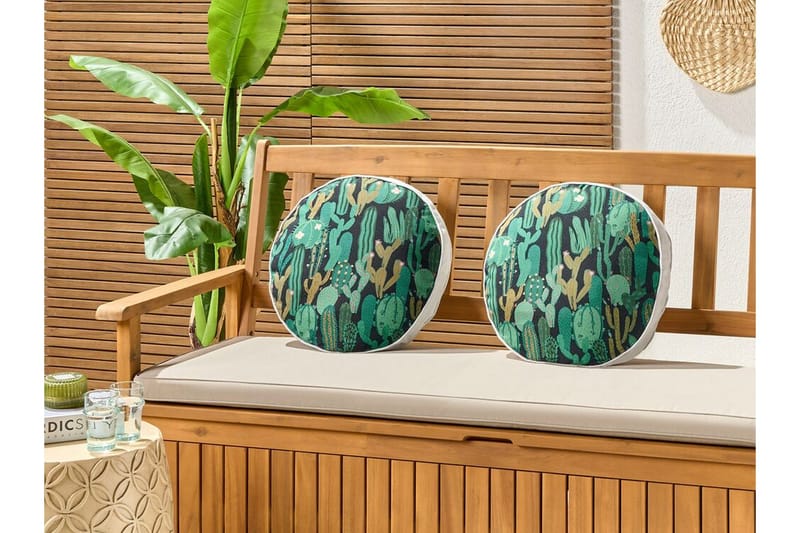 Ruffano Utendørspute 40 cm Rund - Grønnblå - Hagemøbler & utemiljø - Puter - Hageputer