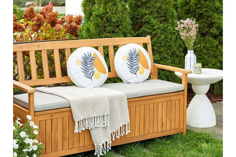 Saguenay Utendørspute 40 cm Rund - Hvit/Sort/Oransje/Gul - Hagemøbler & utemiljø - Puter - Hageputer