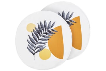 Saguenay Utendørspute 40 cm Rund - Hvit/Sort/Oransje/Gul - Hagemøbler & utemiljø - Puter - Hageputer