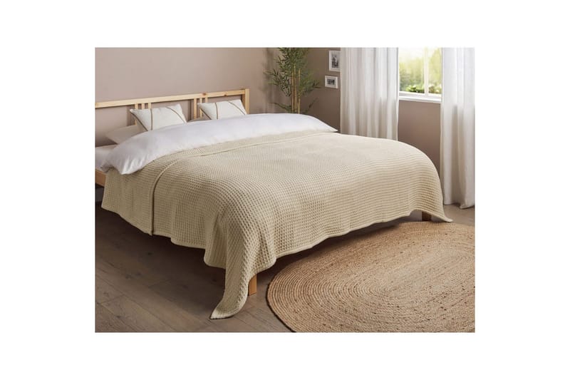 Sengeteppe Chagyl Beige, 220x240 cm - Beige, 220x240 cm - Tekstiler & tepper - Sengetøy - Sengeteppe - Sengeteppe enkeltseng