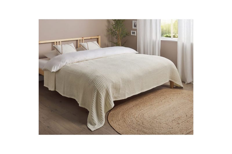 Sengeteppe Chagyl Lys beige, 220x240 cm - Lys beige, 220x240 cm - Tekstiler & tepper - Sengetøy - Sengeteppe - Sengeteppe enkeltseng