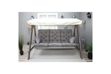 Sittedel med ryggstøtte Maxi Høy Rygg med Sideputer - Grå - Hagemøbler & utemiljø - Puter - Komplette putesett