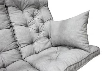 Sittedel med ryggstøtte Maxi Høy Rygg med Sideputer - Grå - Hagemøbler & utemiljø - Puter - Komplette putesett