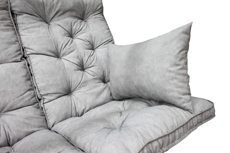 Sittedel med ryggstøtte Maxi Høy Rygg med Sideputer - Grå - Hagemøbler & utemiljø - Puter - Komplette putesett