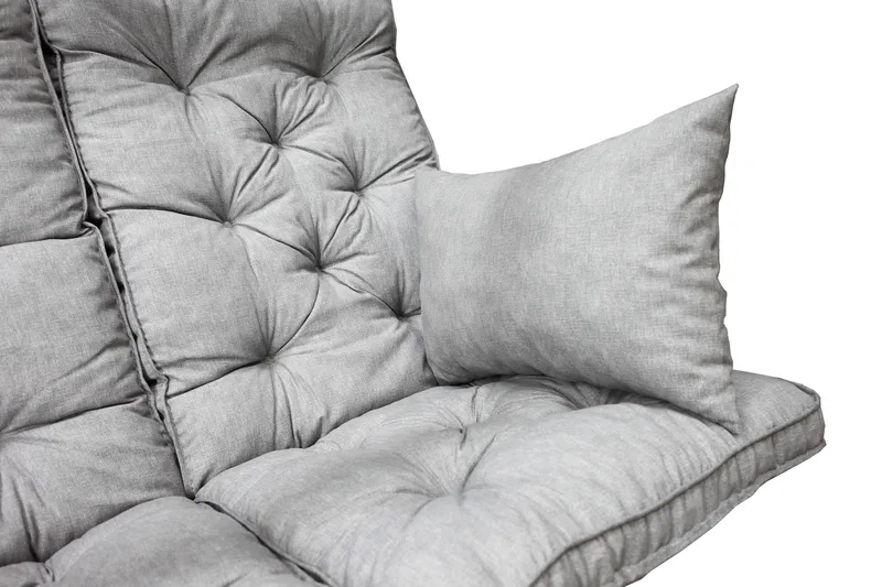 Sittedel med ryggstøtte Maxi Høy Rygg med Sideputer - Grå - Hagemøbler & utemiljø - Puter - Hammockputer