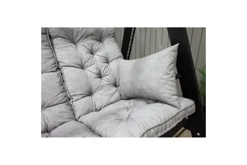 Sittedel med ryggstøtte Maxi Høy Rygg med Sideputer - Grå - Hagemøbler & utemiljø - Puter - Komplette putesett