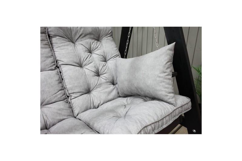 Sittedel med ryggstøtte Maxi Høy Rygg med Sideputer - Grå - Hagemøbler & utemiljø - Puter - Komplette putesett