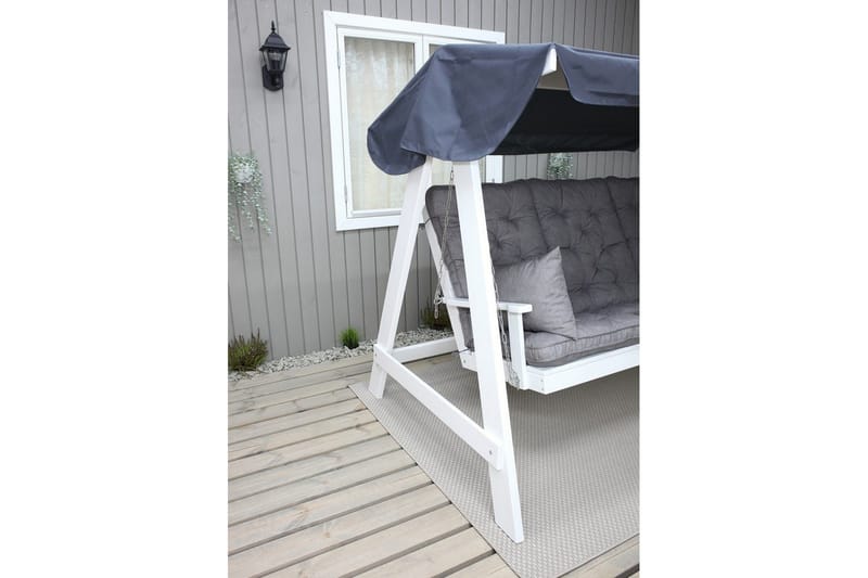 Sittedel med ryggstøtte Maxi Høy Rygg med Sideputer - Grå - Hagemøbler & utemiljø - Puter - Komplette putesett