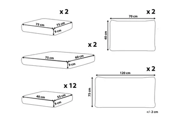 Melantha Putetrekk 75x120 cm - Kremhvit - Hagemøbler & utemiljø - Øvrig hagemøbler - Tilbehør hagemøbler - Møbeltrekkpakker