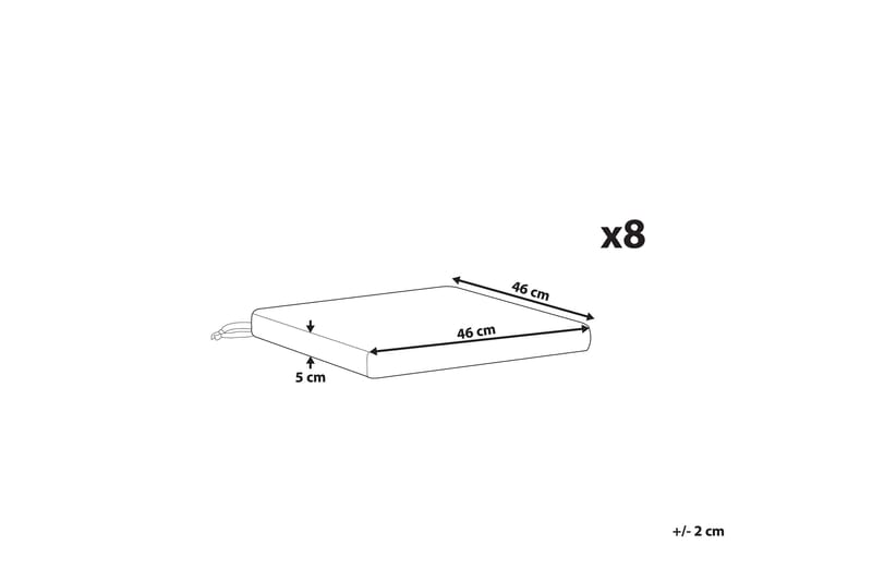 Pute til hagestol 8 stk blå SASSARI - Blå - Hagemøbler & utemiljø - Puter - Hagepute ute
