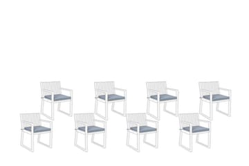 Pute til hagestol 8 stk blå SASSARI - Blå - Hagemøbler & utemiljø - Puter - Hagepute ute