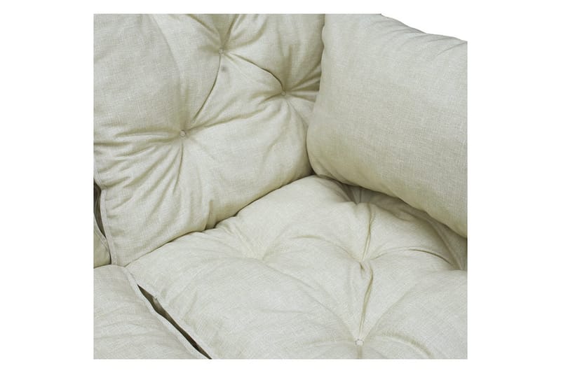 Sofapute med ryggstøtte Maxi Høy Rygg med Sideputer Beige - Beige - Hagemøbler & utemiljø - Puter - Sofaputer & benkeputer