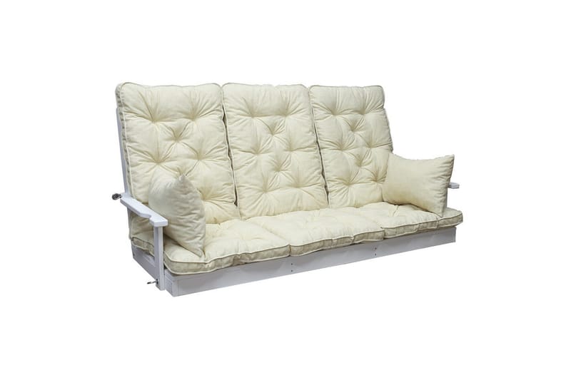 Sofapute med ryggstøtte Maxi Høy Rygg med Sideputer Beige - Beige - Hagemøbler & utemiljø - Puter - Sofaputer & benkeputer