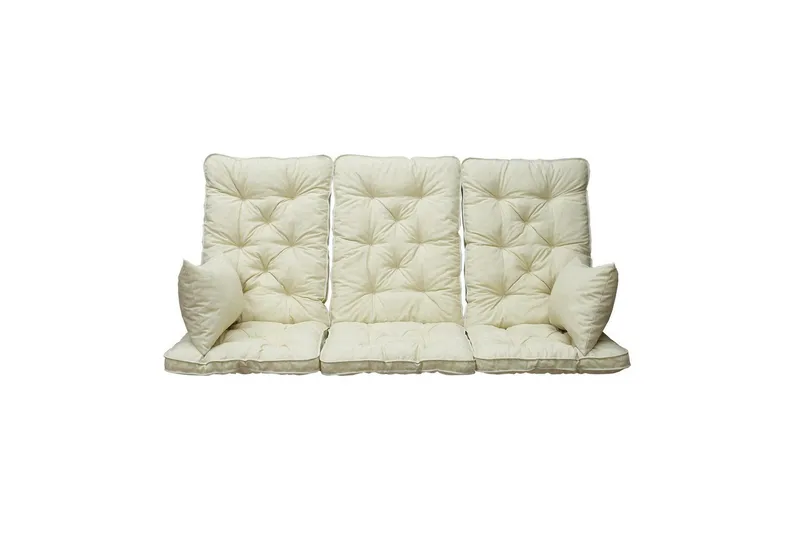 Sofapute med ryggstøtte Maxi Høy Rygg med Sideputer Beige - Beige - Hagemøbler & utemiljø - Puter - Hammockputer