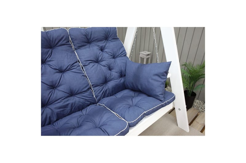 Sofapute med ryggstøtte Maxi Høy Rygg med Sideputer Blå - Blå - Hagemøbler & utemiljø - Puter - Hammockputer