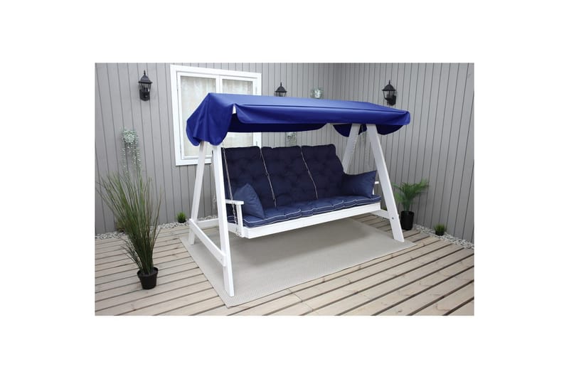 Sofapute med ryggstøtte Maxi Høy Rygg med Sideputer Blå - Blå - Hagemøbler & utemiljø - Puter - Sofaputer & benkeputer