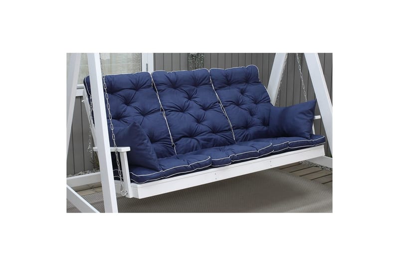 Sofapute med ryggstøtte Maxi Høy Rygg med Sideputer Blå - Blå - Hagemøbler & utemiljø - Puter - Hammockputer