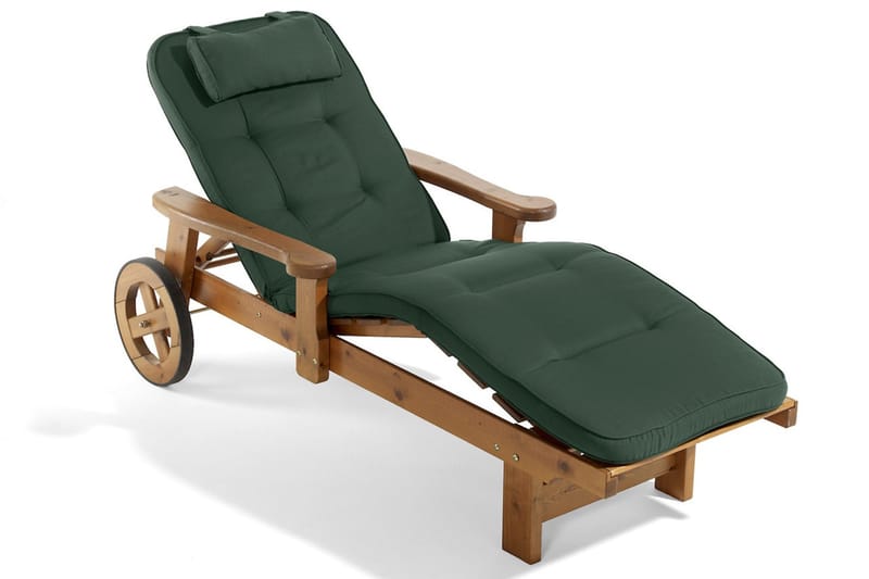 Woodline Solsängsdyna med nackkudde Fritab Grön - Hagemøbler & utemiljø - Puter - Solsengputer