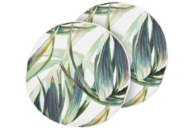 Sorel Utendørspute 40 cm Rund - Grønn/Hvit - Hagemøbler & utemiljø - Puter - Hageputer