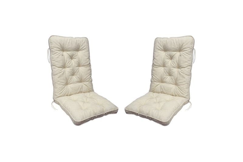 Stolpute med ryggstøtte Malmö Maxi Høy Rygg 2-pakning Beige - Beige - Hagemøbler & utemiljø - Puter - Hagepute ute