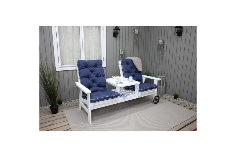 Stolpute med ryggstøtte Malmö Maxi Høy Rygg Blå - Blå - Hagemøbler & utemiljø - Puter - Hageputer ute