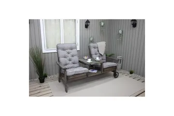 Stolpute med ryggstøtte Malmö Maxi Høy Rygg - Grå - Hagemøbler & utemiljø - Puter - Posisjonsputer