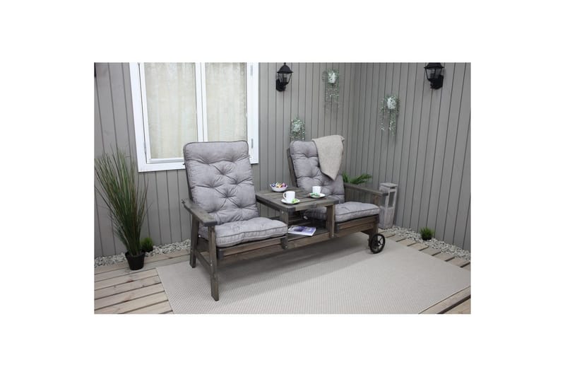 Stolpute med ryggstøtte Malmö Maxi Høy Rygg - Grå - Hagemøbler & utemiljø - Puter - Posisjonsputer