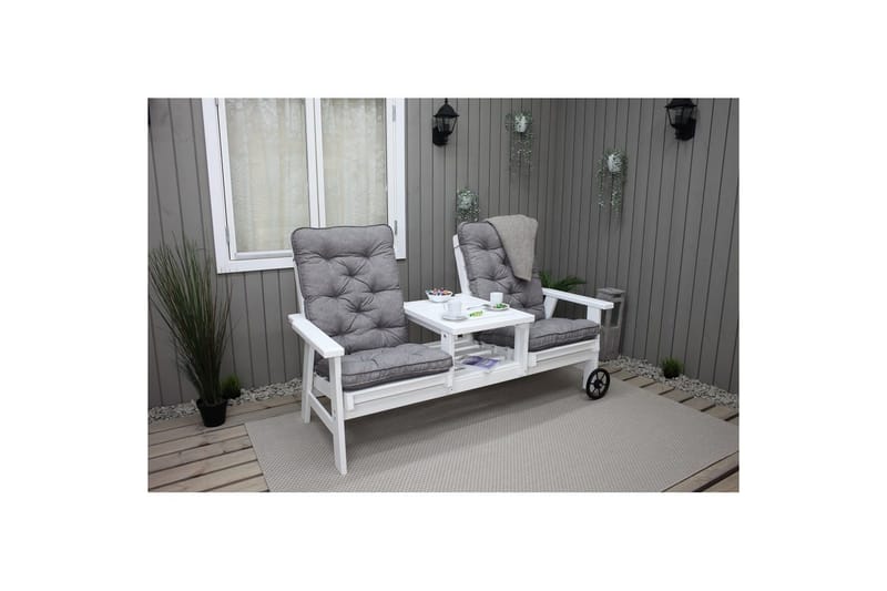 Stolpute med ryggstøtte Malmö Maxi Høy Rygg - Grå - Hagemøbler & utemiljø - Puter - Posisjonsputer