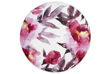 Trepuzzi Utendørspute 40 cm Rund - Hvit/Rosa - Hagemøbler & utemiljø - Puter - Hageputer