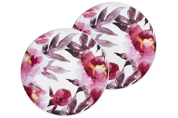 Trepuzzi Utendørspute 40 cm Rund - Hvit/Rosa - Hagemøbler & utemiljø - Puter - Hageputer