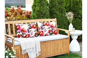 Trepuzzi Utendørspute 42x60 cm - Hvit/Rosa - Hagemøbler & utemiljø - Puter - Hageputer