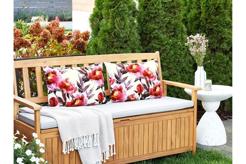 Trepuzzi Utendørspute 42x60 cm - Hvit/Rosa - Hagemøbler & utemiljø - Puter - Hageputer