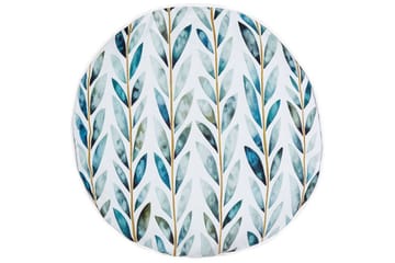 Tricase Utendørspute 40 cm Rund - Hvit/Grønn - Hagemøbler & utemiljø - Puter - Hageputer