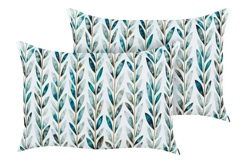 Tricase Utendørspute 42x60 cm - Hvit/Grønn - Hagemøbler & utemiljø - Puter - Hageputer