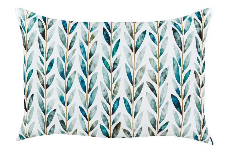 Tricase Utendørspute 42x60 cm, Hvit/Grønn