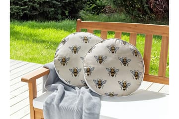 Utendørspute Arnesano 40 cm Rundt - Beige/Sort - Hagemøbler & utemiljø - Puter - Hageputer