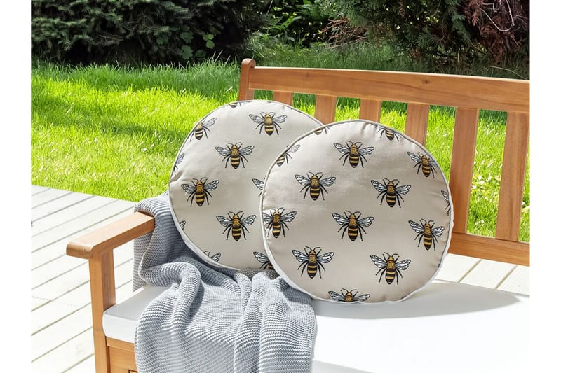 Utendørspute Arnesano 40 cm Rundt - Beige/Sort - Hagemøbler & utemiljø - Puter - Hageputer