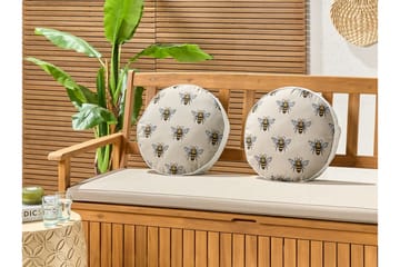 Utendørspute Arnesano 40 cm Rundt - Beige/Sort - Hagemøbler & utemiljø - Puter - Hageputer