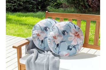 Utendørspute Benedetta 40 cm Rundt 2 stk - Blå - Hagemøbler & utemiljø - Puter - Hageputer