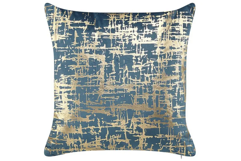 Utendørspute Beneton 45x45 cm, Blå/Gull