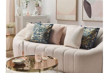 Utendørspute Beneton 45x45 cm - Blå/Gull - Hagemøbler & utemiljø - Puter - Hageputer