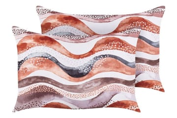 Utendørspute Cannole 42x60 cm - Brun/Hvit/Sort - Hagemøbler & utemiljø - Puter - Hageputer