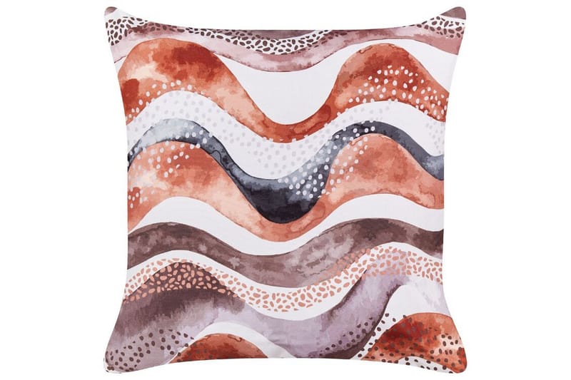 Utendørspute Cannole 45x45 cm - Brun/Hvit/Sort - Hagemøbler & utemiljø - Puter - Hageputer