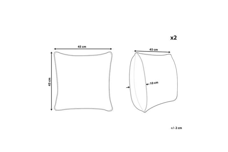 Utendørspute Corsano 45x45 cm - Grå/Hvit - Hagemøbler & utemiljø - Puter - Hageputer