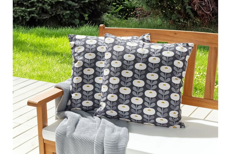 Utendørspute Corsano 45x45 cm - Grå/Hvit - Hagemøbler & utemiljø - Puter - Hageputer