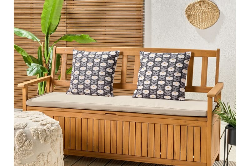 Utendørspute Corsano 45x45 cm - Grå/Hvit - Hagemøbler & utemiljø - Puter - Hageputer