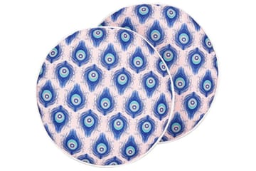 Utendørspute Didsbury 40 cm Rund - Blå/Rosa - Hagemøbler & utemiljø - Puter - Hageputer
