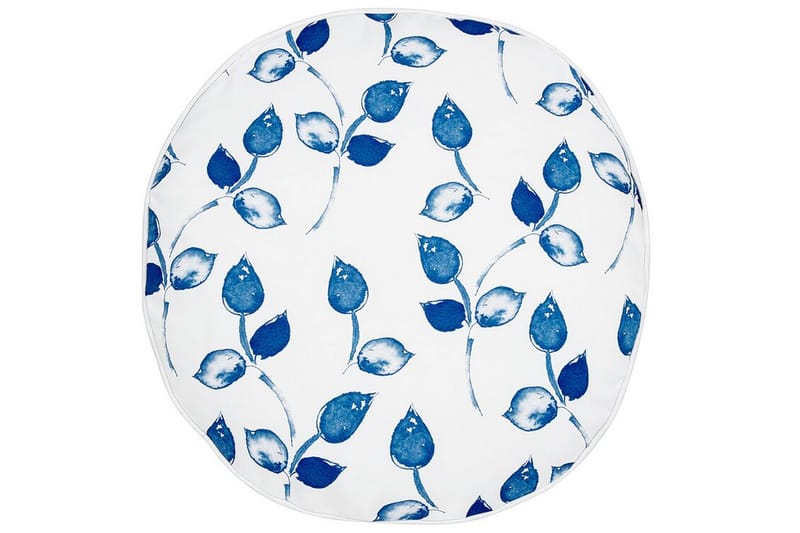 Utendørspute Fasano 40 cm Rund, Hvit/Blå