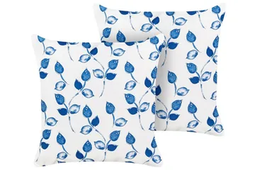 Utendørspute Fasano 45x45 cm - Hvit/Blå - Hagemøbler & utemiljø - Puter - Hageputer